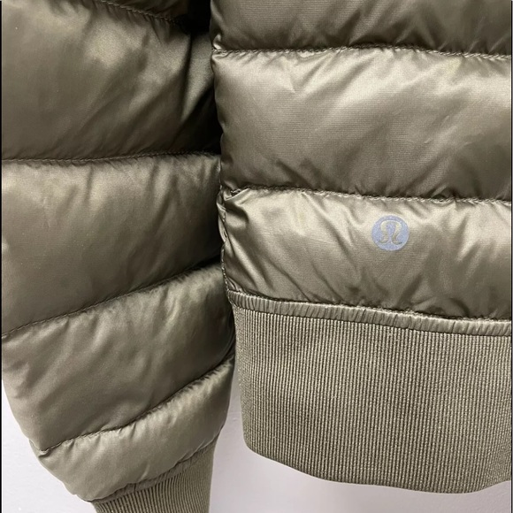 Lululemon Men’s Get Up Get Down Goose Down Hoodie Full Zip Jacket Moss Green Med - Picture 7 of 12